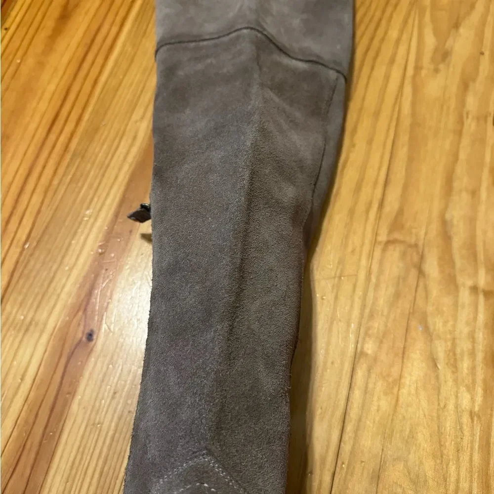 Frye Sacha Over The Knee Tall Ash Tan Suede Leather Side Zip Women’s Size 6.5 B